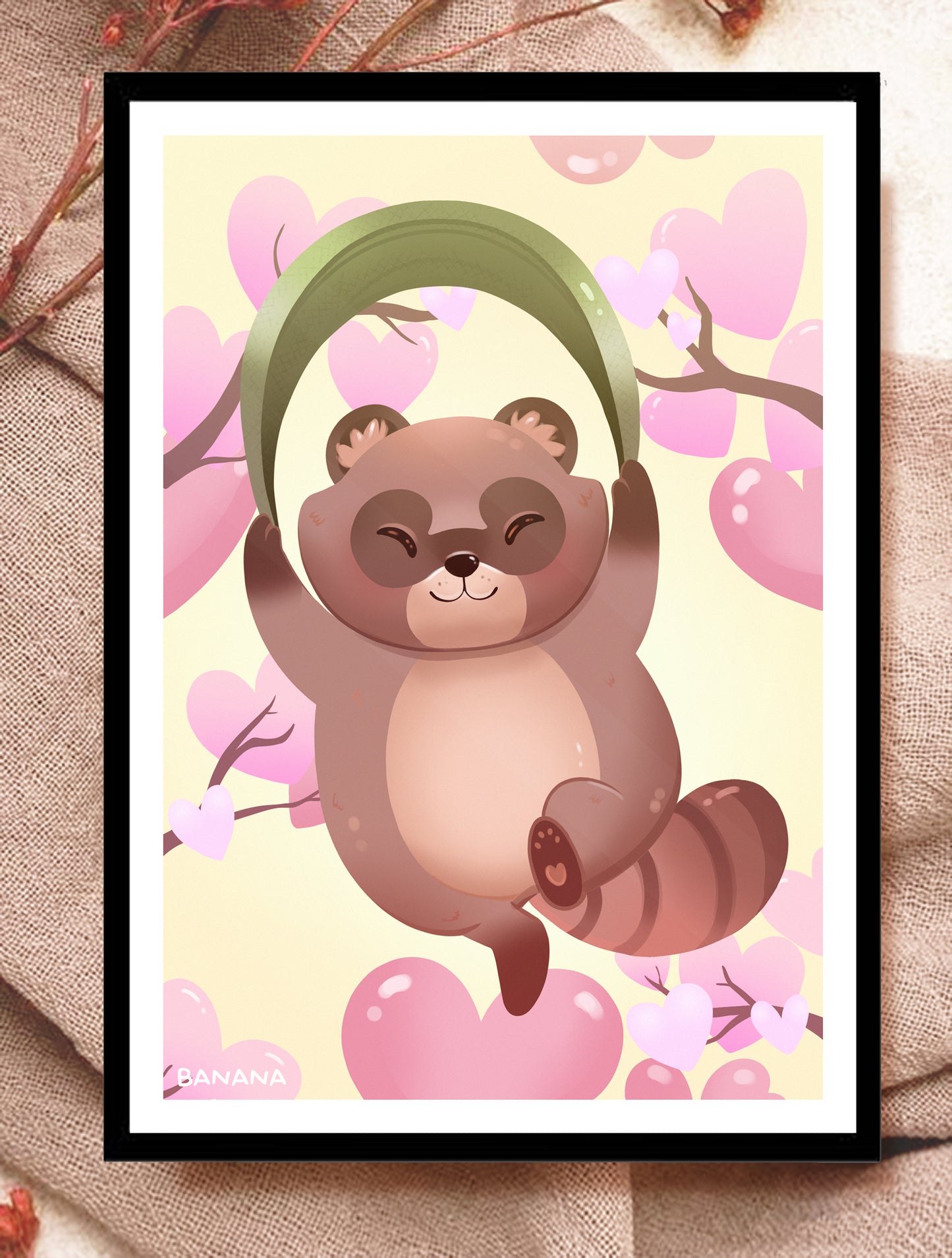 Print A5 - Saint valentin Tanuki