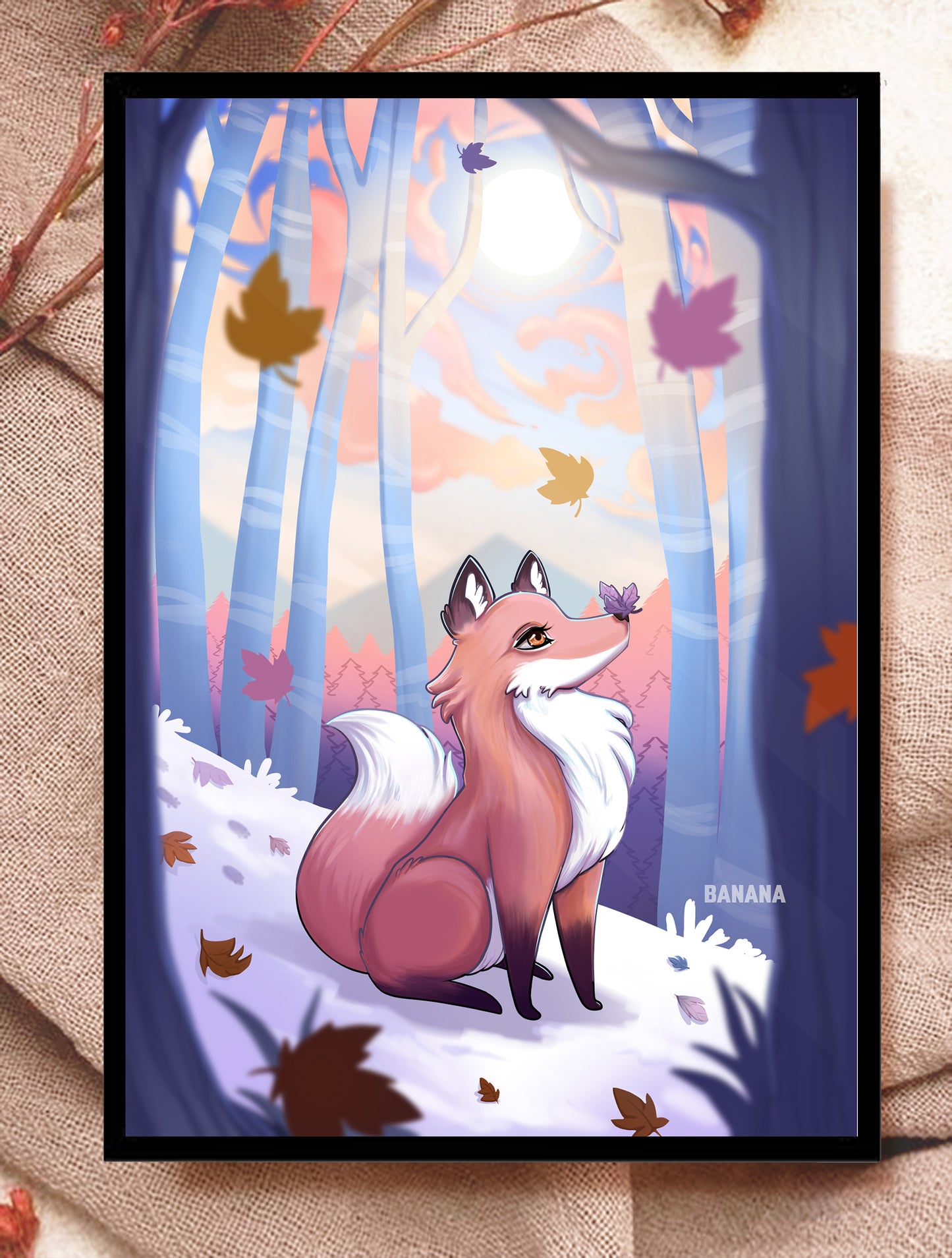 Print A5 - renard automne