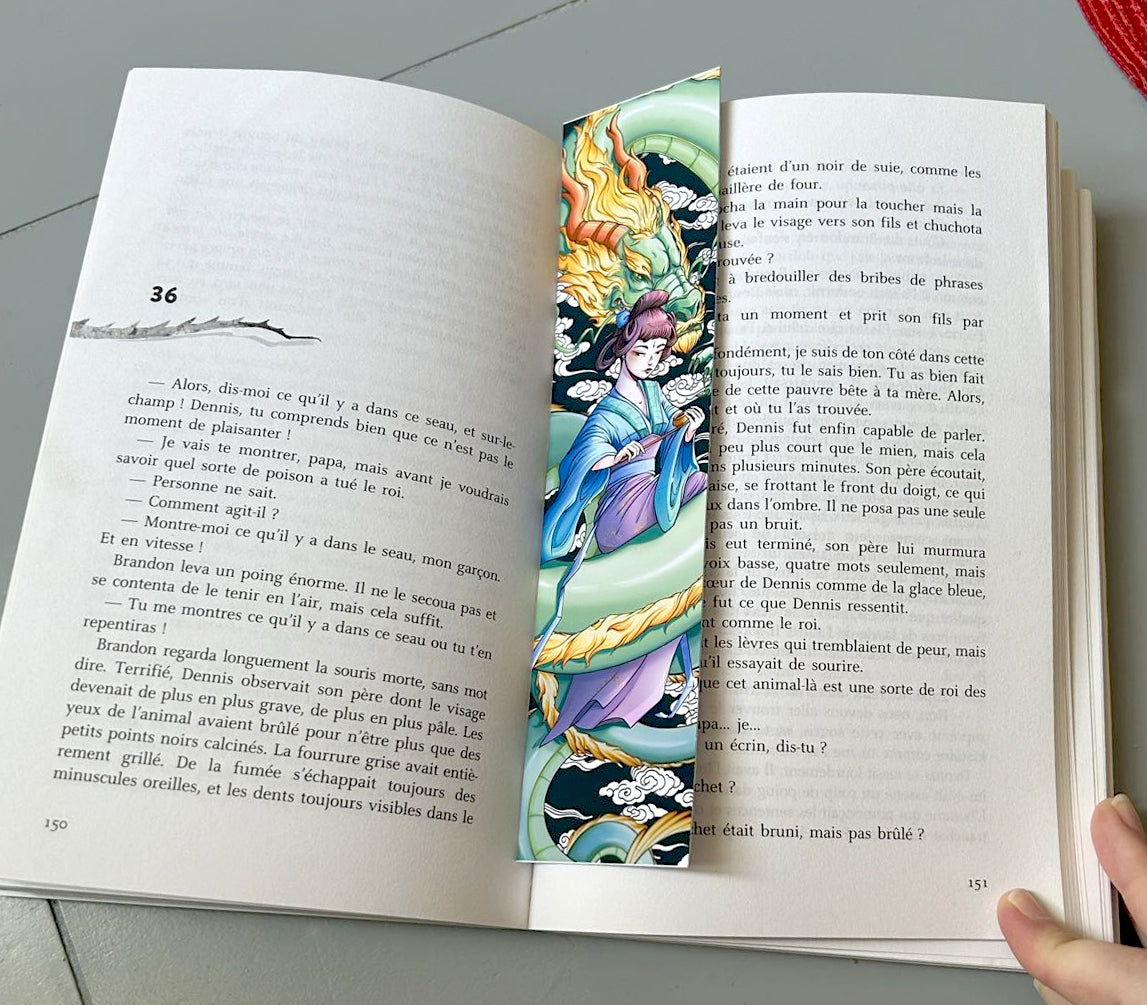 Marque pages - Femme & Dragon