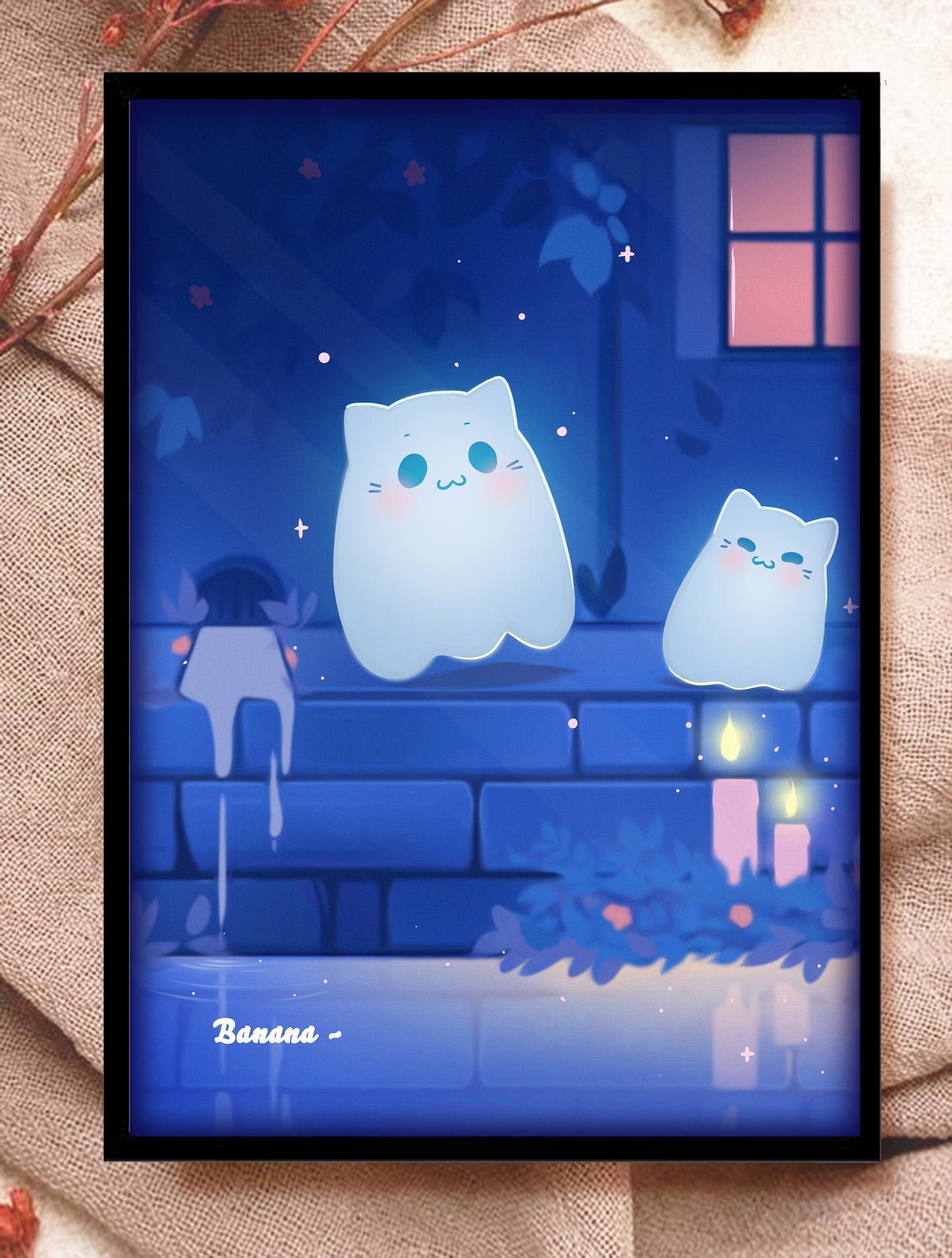 Print A5 - fantôme chat