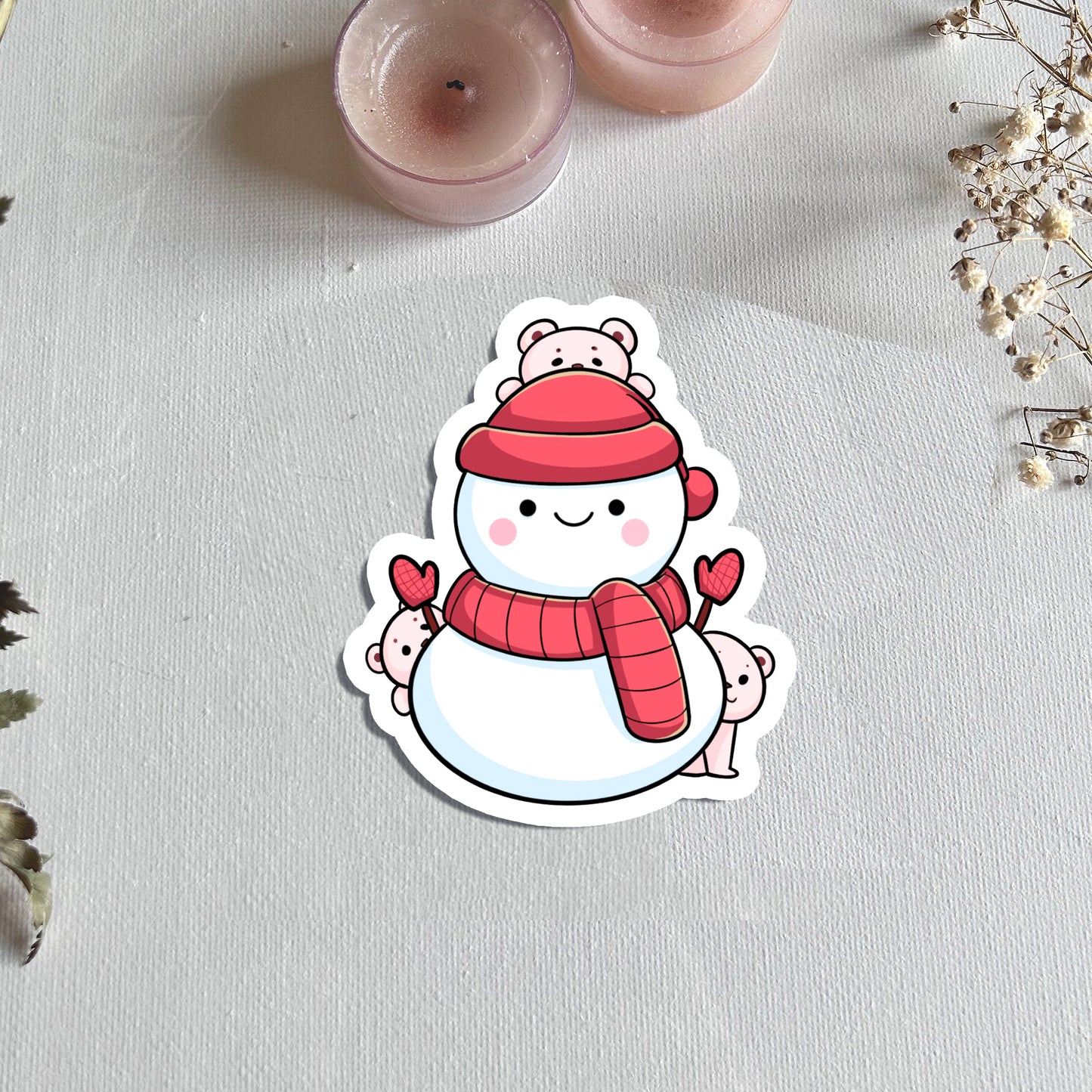 3 stickers bonhomme de neige